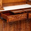 Large pooja mandir with drawers, designer hand-carved wooden temple for home
