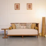 Day Bed Sofa with Cushions | Modern Wooden Diwan