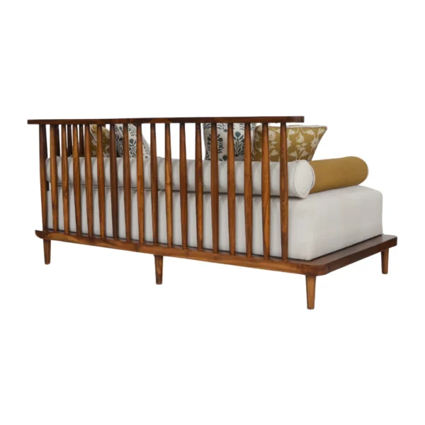 day bed soft cushion and bolster pillows, modern wooden diwan sofa