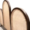 Bed with Rattan Headboard – Wooden Bed Frame Without Mattress”