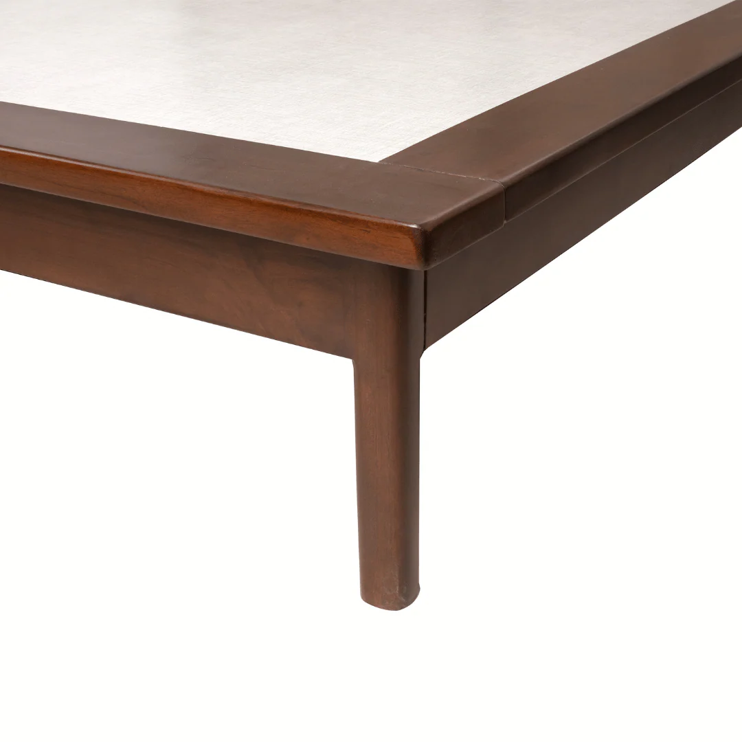 Teak wood rattan bed with cane headboard – available in King and Queen sizes Teak wood rattan bed with cane headboard – available in King and Queen sizes