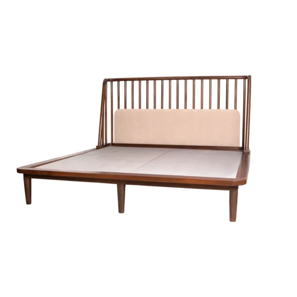 Bed with Headboard – Wooden Bed Frame Without Mattress