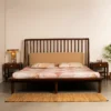Bed with Headboard – Wooden Bed Frame Without Mattress