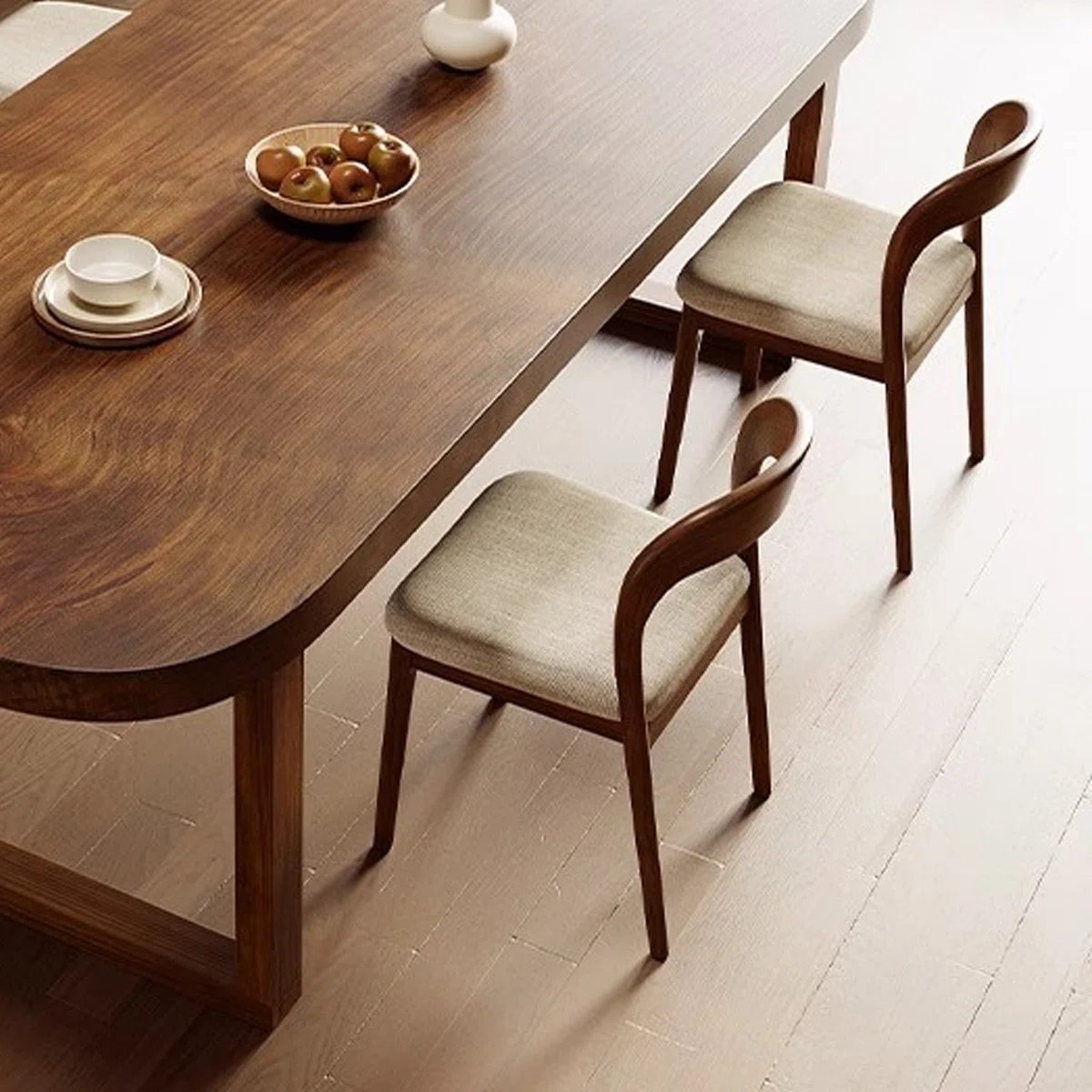 dining set with double pedestal table, chairs, and bench | Solid teak wood dining furniture dining set with double pedestal table, chairs, and bench | Solid teak wood dining furniture