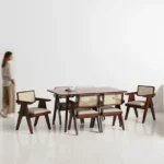 Dining Table Set Teak Wood Dining Table with Pierre Chairs