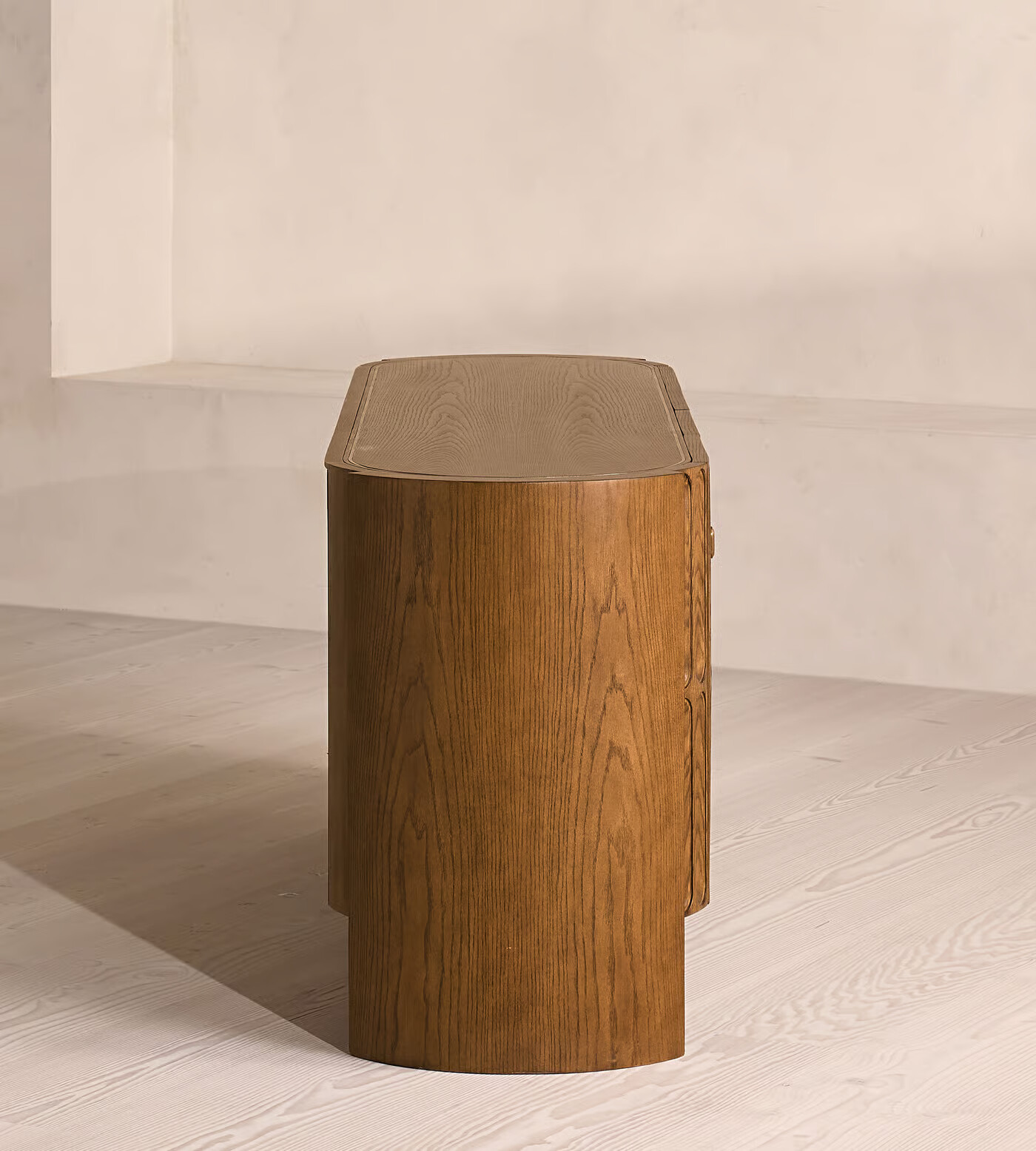 Sideboard in teak wood with brown finish for dining or living room storage Sideboard in teak wood with brown finish for dining or living room storage