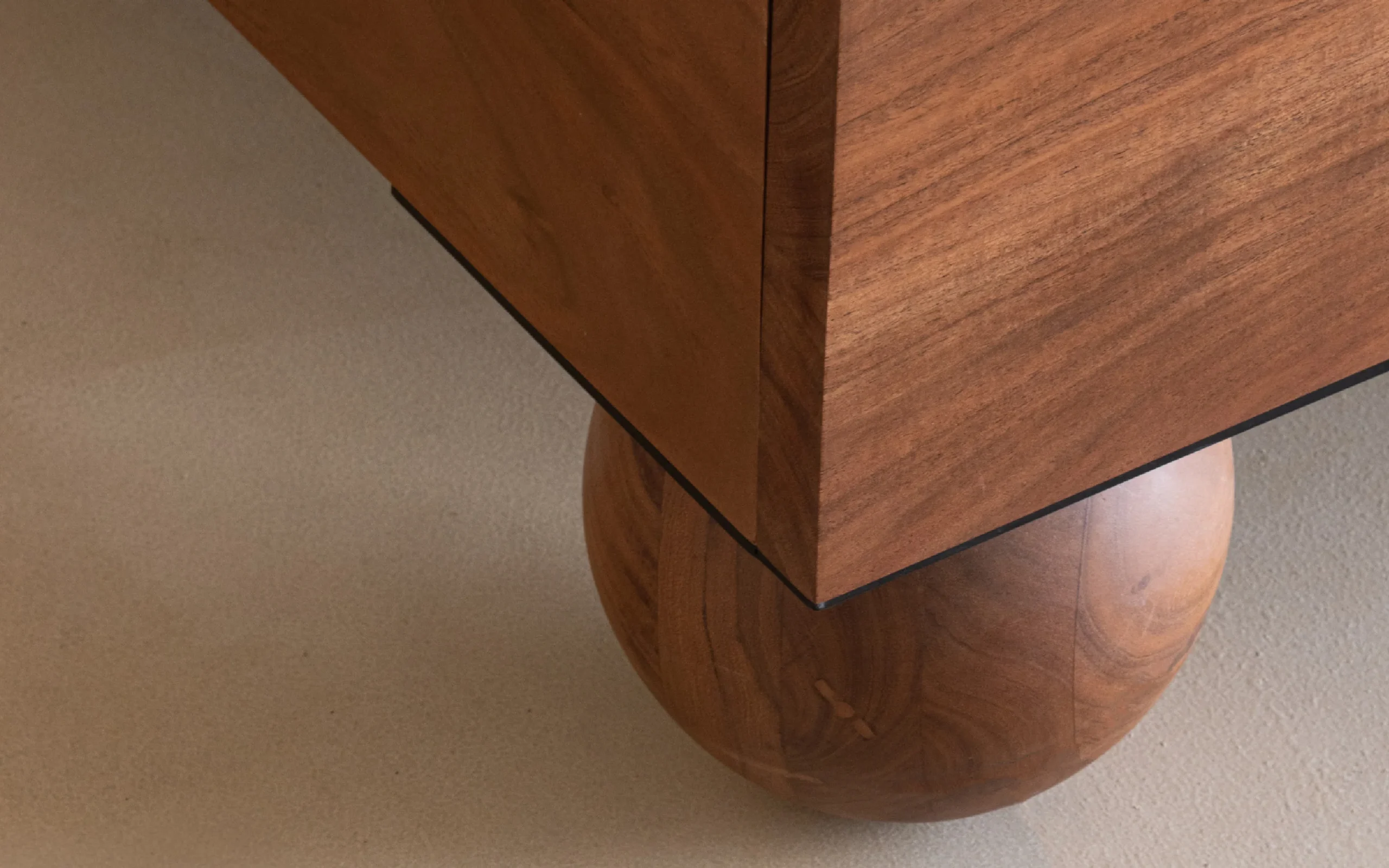 Queen size bed made of solid teak wood in natural finish with upholstered headboard — stylish and durable wooden bed for modern bedrooms. Queen size bed made of solid teak wood in natural finish with upholstered headboard — stylish and durable wooden bed for modern bedrooms.