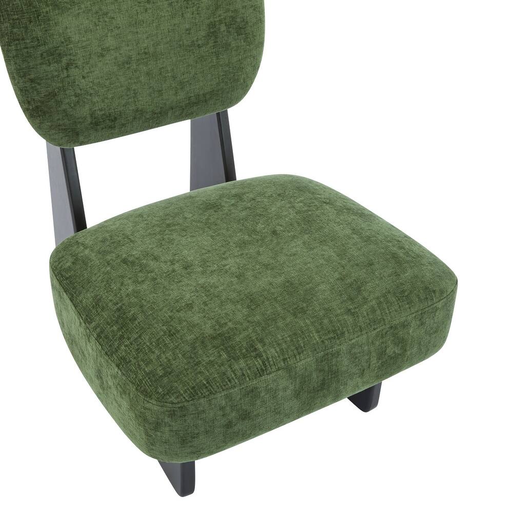 Lounge Chair Set of 2 in Teak Wood and Polyester Upholstery