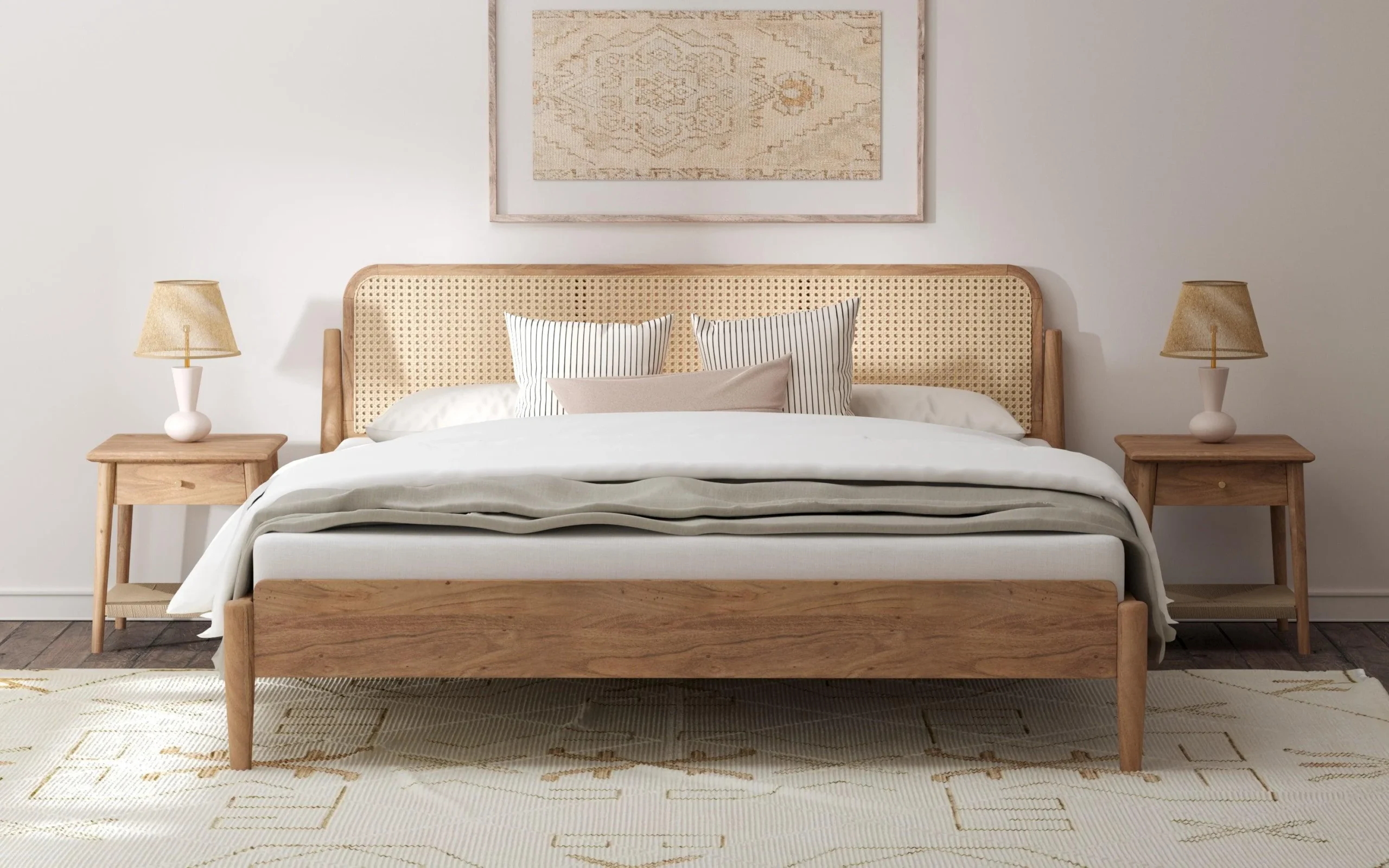 Buy Rattan Cane Bed made from teak wood & cane. Elegant brown finish, available in king & queen sizes. Perfect blend of style & comfort. Buy Rattan Cane Bed made from teak wood & cane. Elegant brown finish, available in king & queen sizes. Perfect blend of style & comfort.