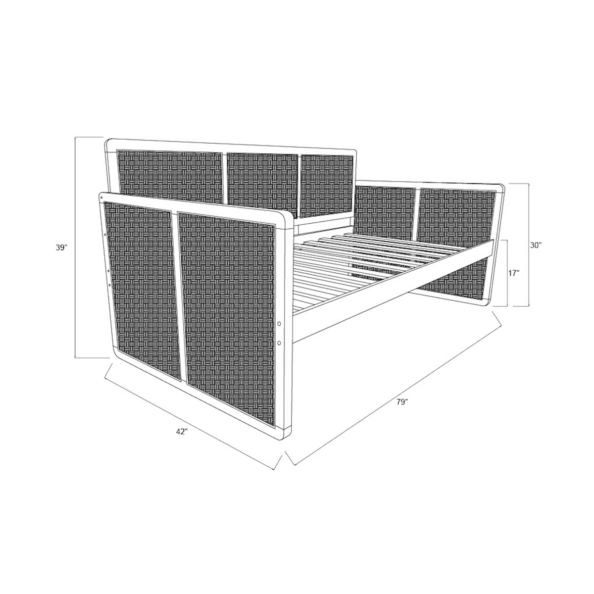 Cane sofa cum bed with teak wood frame, cane weaving, and trundle bed Cane sofa cum bed with teak wood frame, cane weaving, and trundle bed