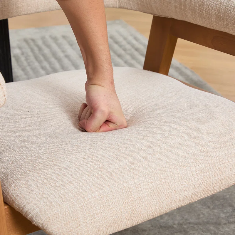 Modern dining chairs with curved backrest and upholstered seat Modern dining chairs with curved backrest and upholstered seat