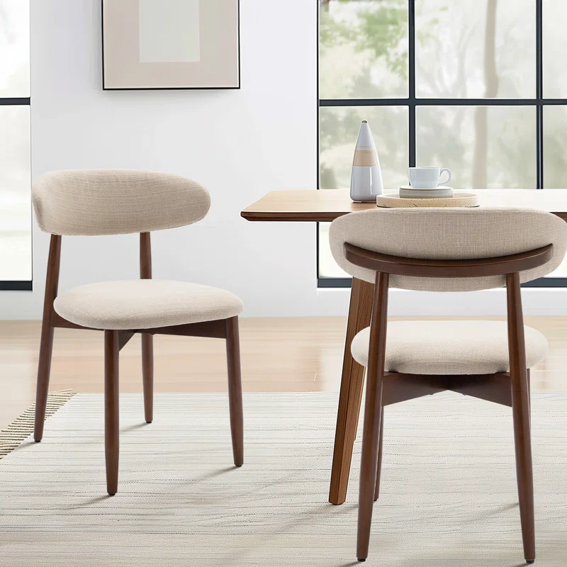 Dining room chairs teak wood side chair set of two with curved back Dining room chairs teak wood side chair set of two with curved back