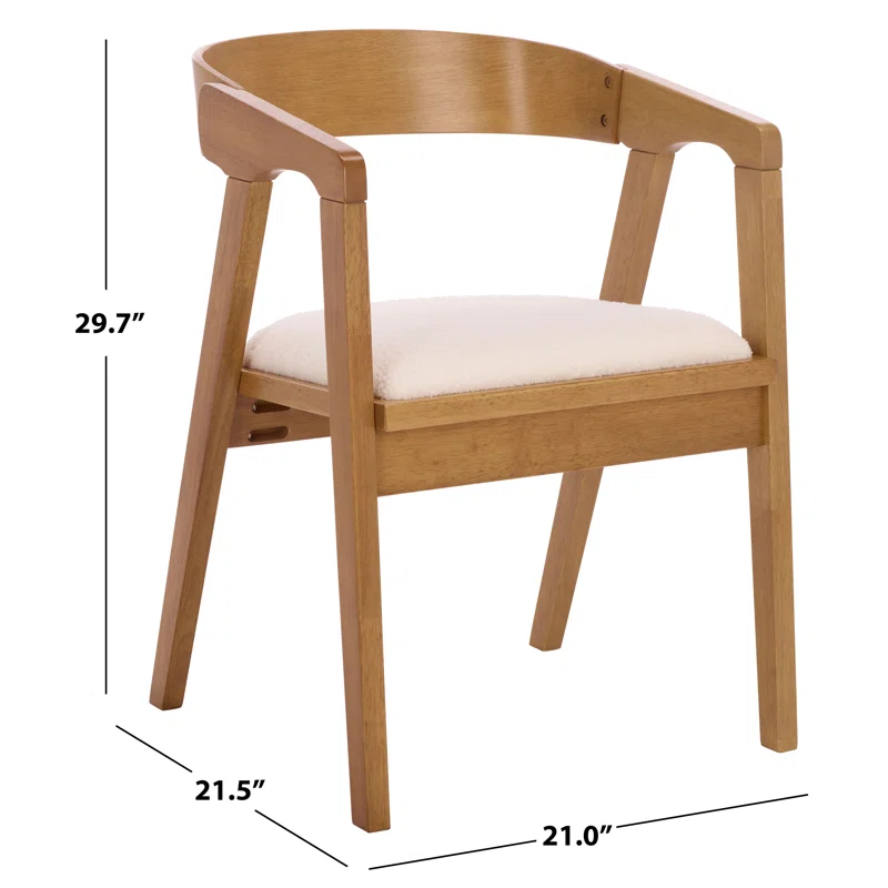 Dining chair with white upholstered seat and solid wood frame Dining chair with white upholstered seat and solid wood frame