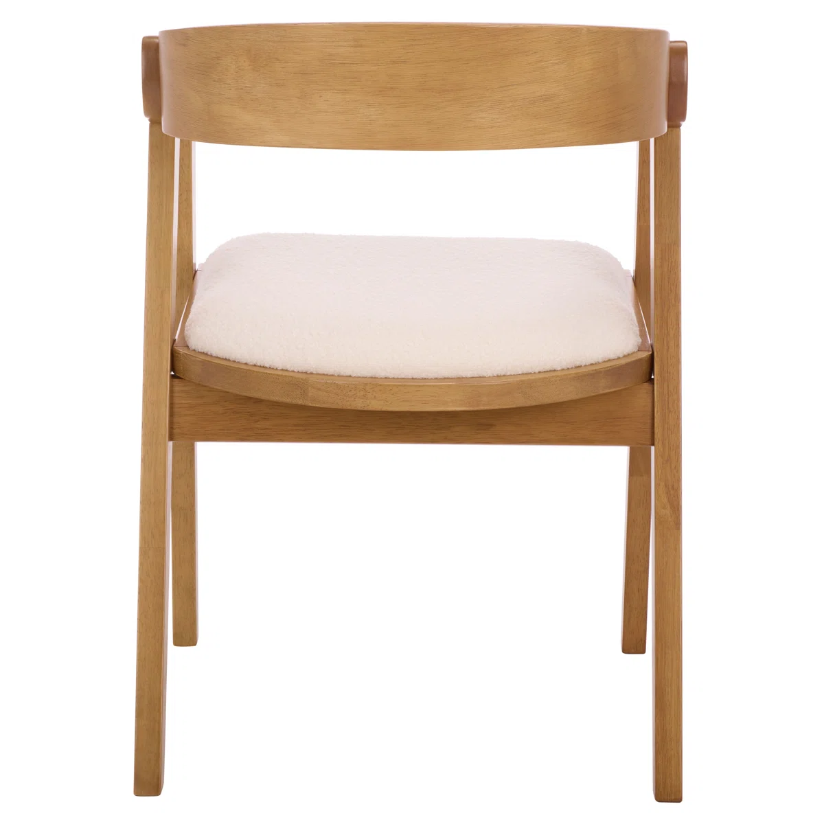 Dining chair with white upholstered seat and solid wood frame Dining chair with white upholstered seat and solid wood frame