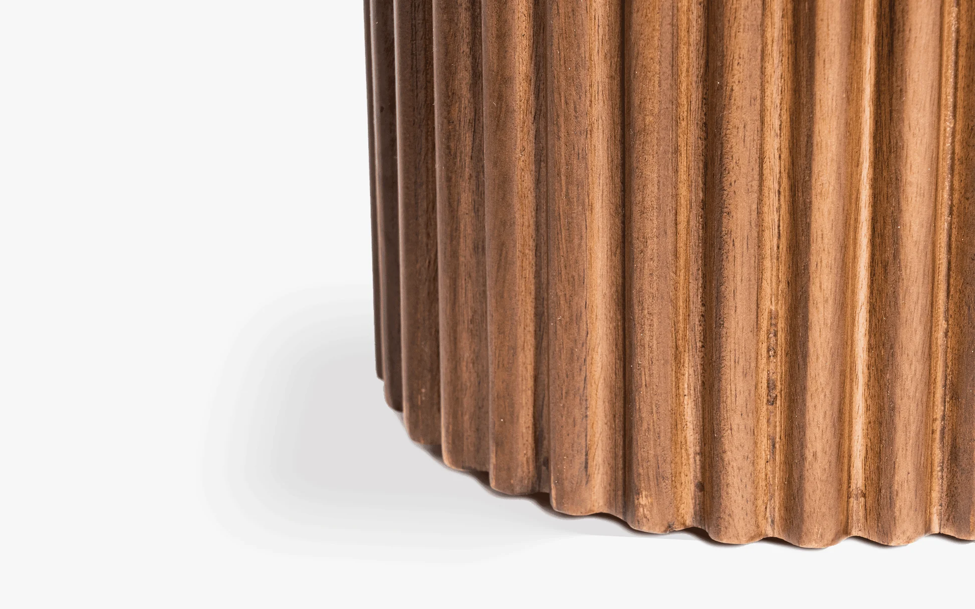 Side Table – Solid Wood Nightstand with Storage, Brown Finish