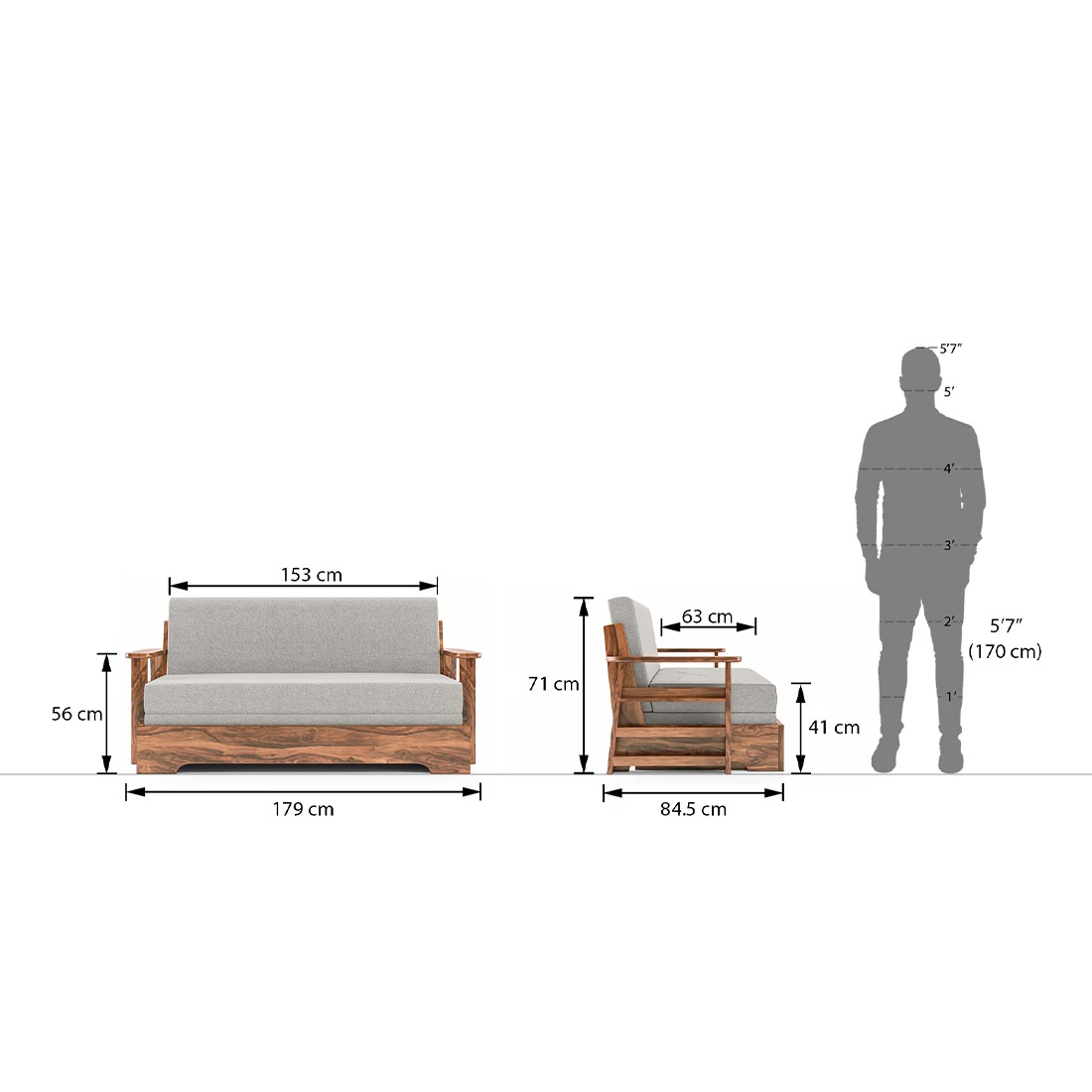 3 Seater Sofa cumBed teak wood convertible sofa bed for living room 3 Seater Sofa cumBed teak wood convertible sofa bed for living room