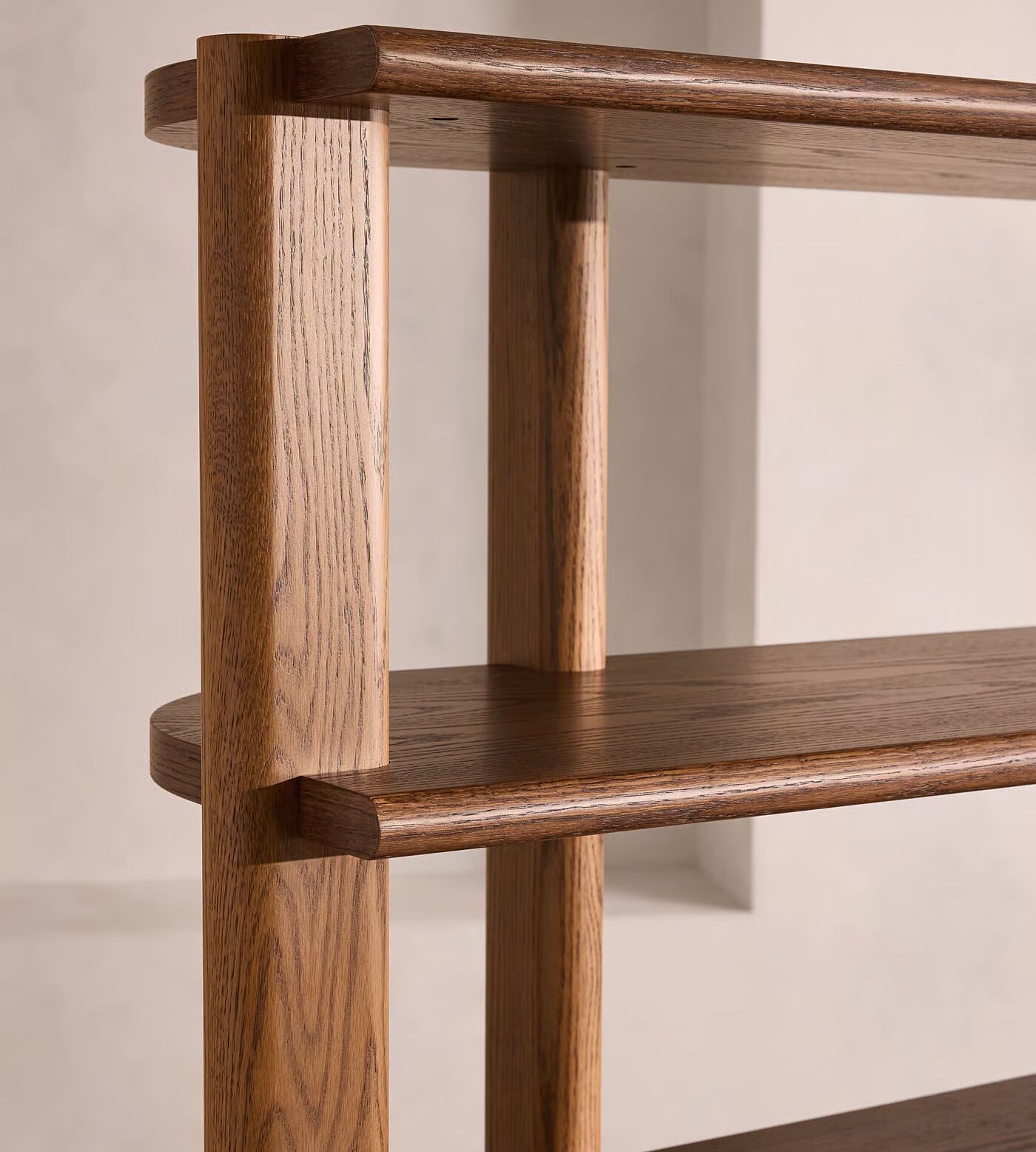 Cove Shelving Unit in solid teak wood with natural brown finish Cove Shelving Unit in solid teak wood with natural brown finish