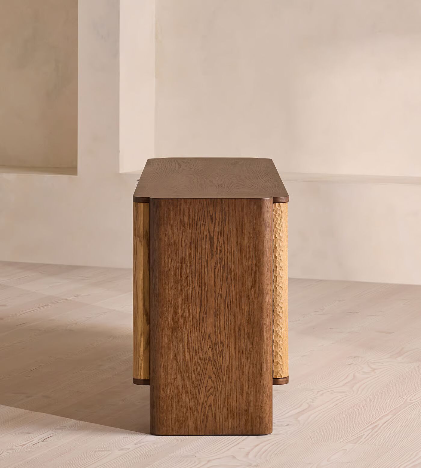 Wooden Sideboard in solid teak wood natural brown finish Wooden Sideboard in solid teak wood natural brown finish