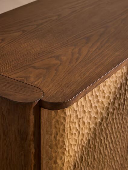 Wooden Sideboard in solid teak wood natural brown finish Wooden Sideboard in solid teak wood natural brown finish