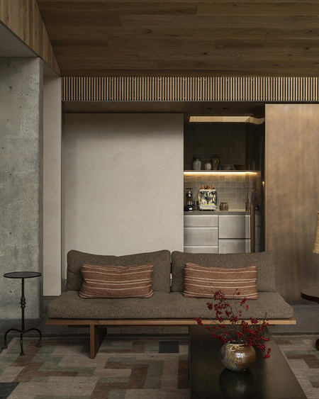 Orion armless teak sofa 3 seater with natural brown finish