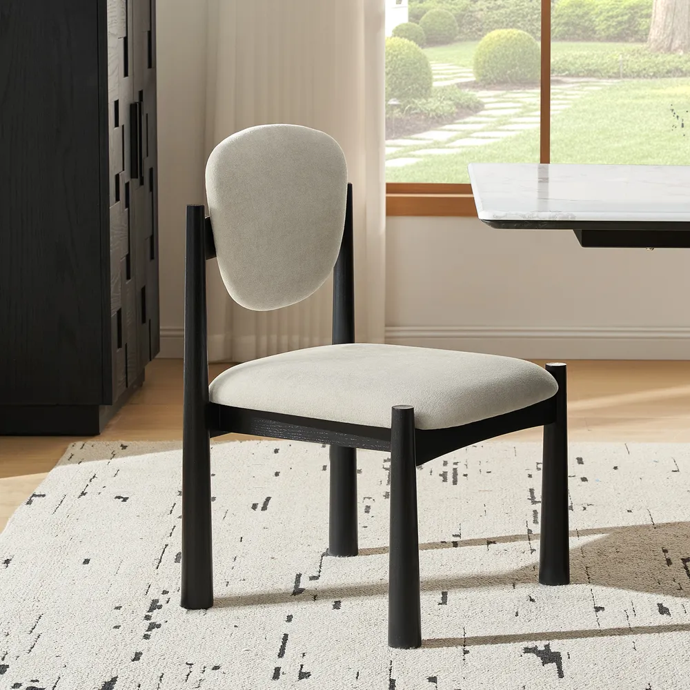 Rhea dining chair in teak wood with natural finish