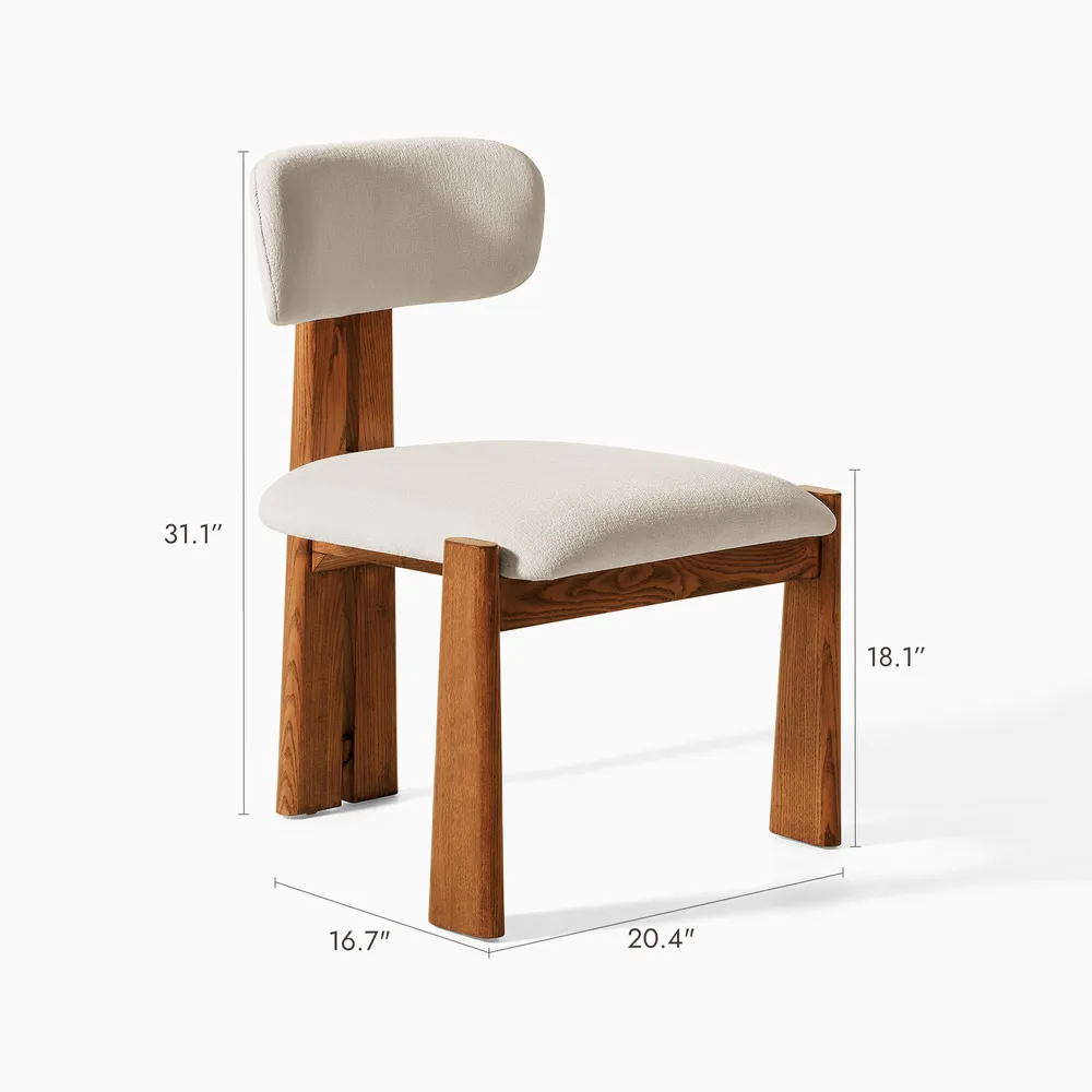 Kiri dining chair in teak wood with soft cushions Kiri dining chair in teak wood with soft cushions