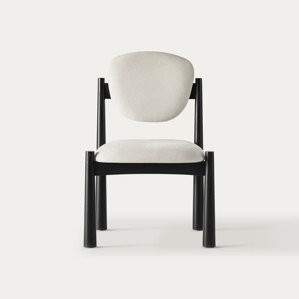 Rhea dining chair in teak wood with natural finish