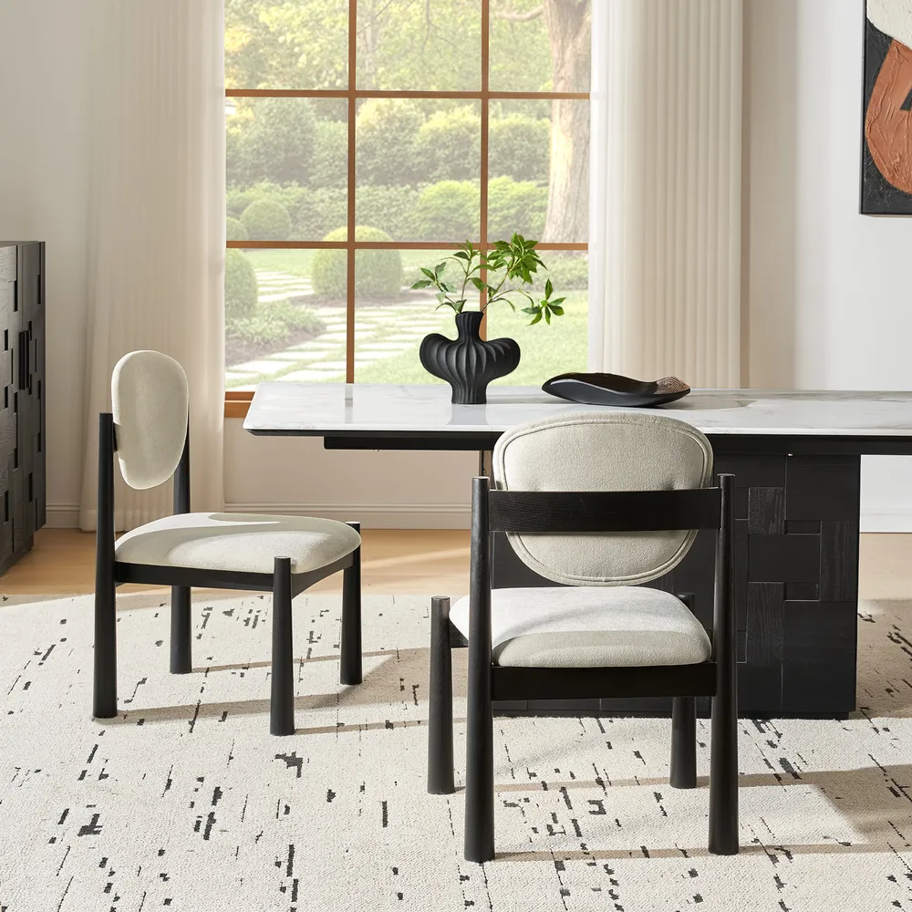 Rhea dining chair in teak wood with natural finish