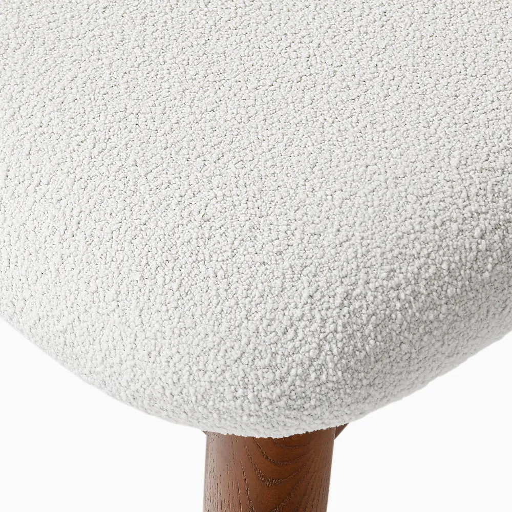 Sway dining chair in teak wood with natural brown finish