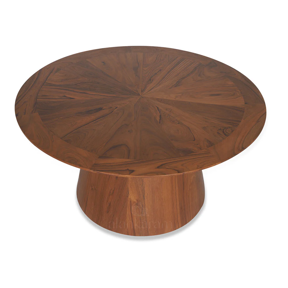 Teakwood dining table in natural finish
