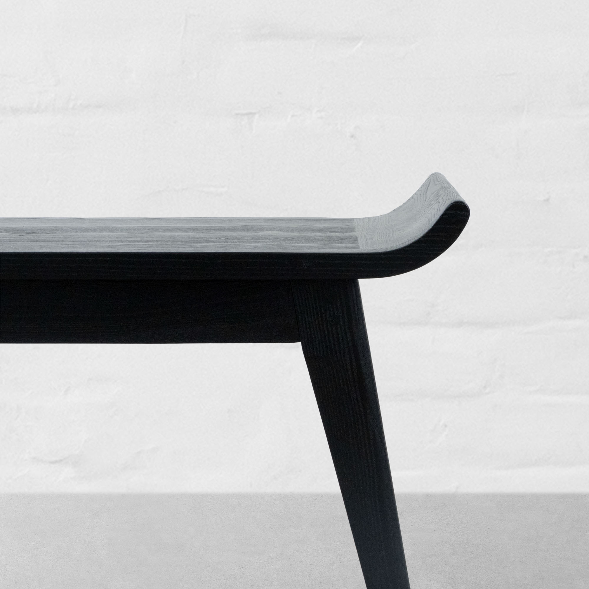 Wooden bench in teak wood with natural finish