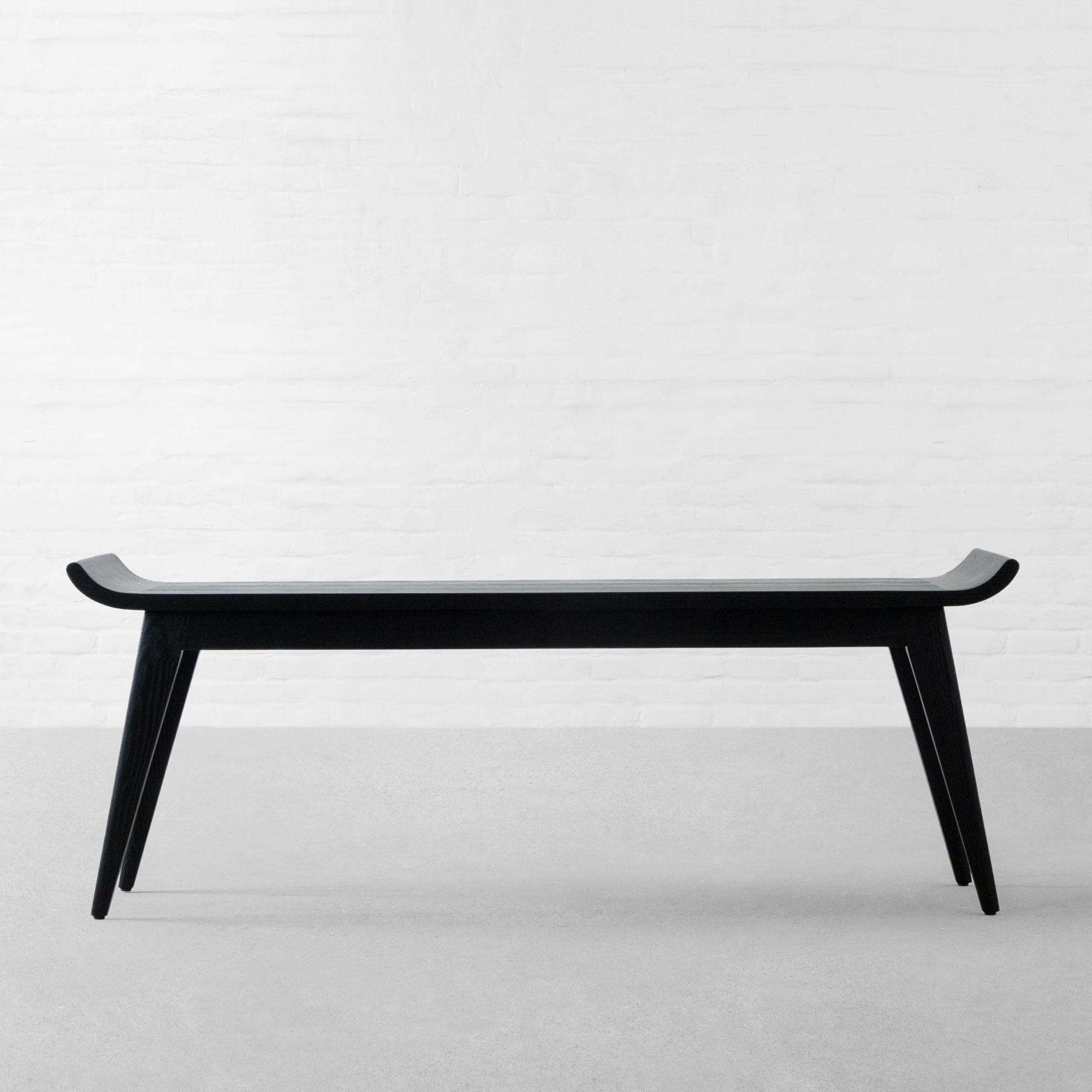 Wooden bench in teak wood with natural finish