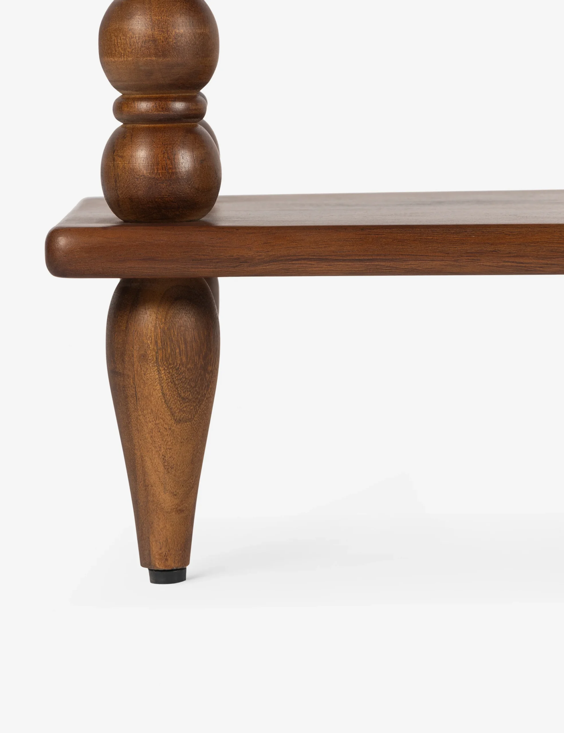 Folio bookshelf in teak wood with natural brown finish