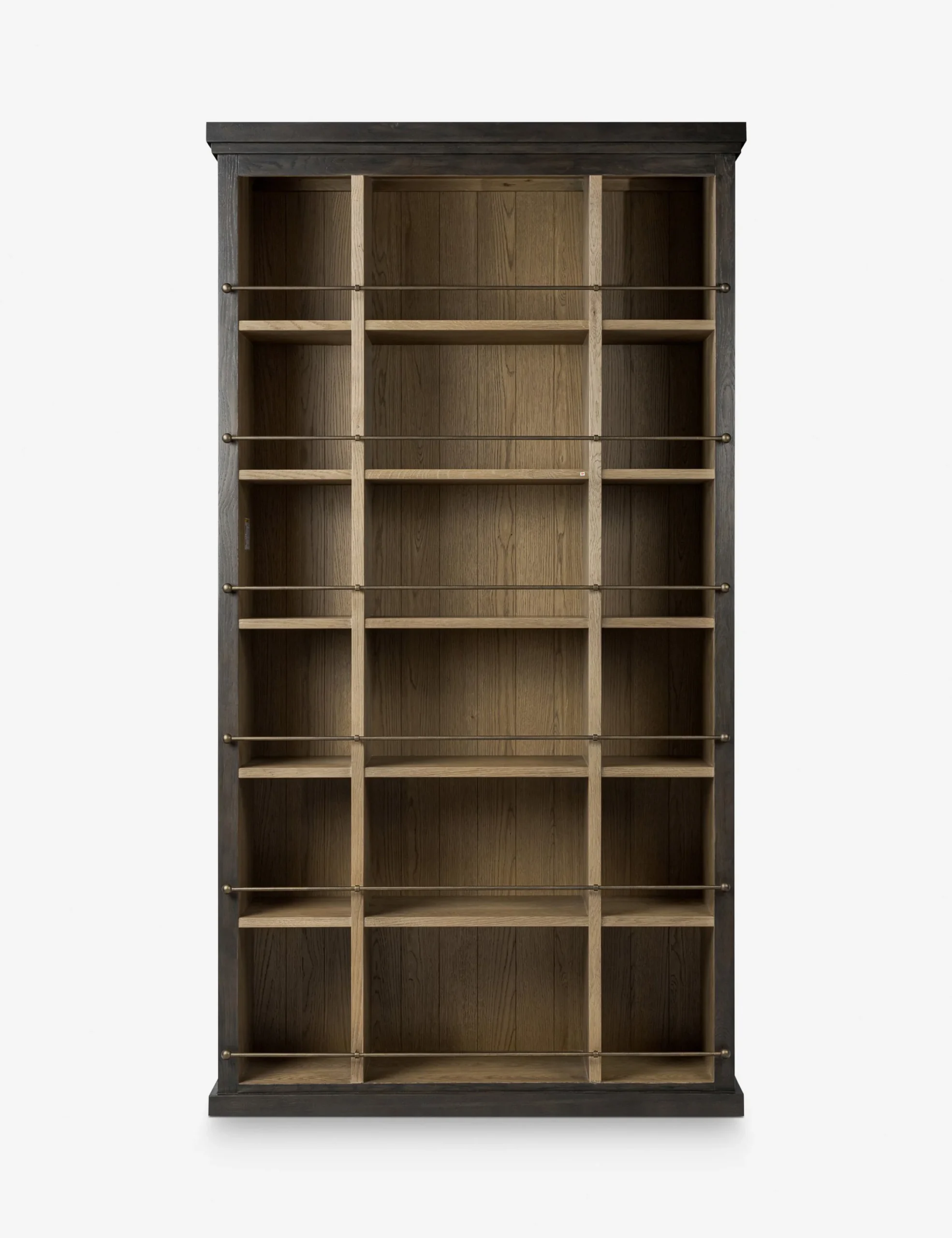 Oracle bookshelf in teak wood with natural brown finish