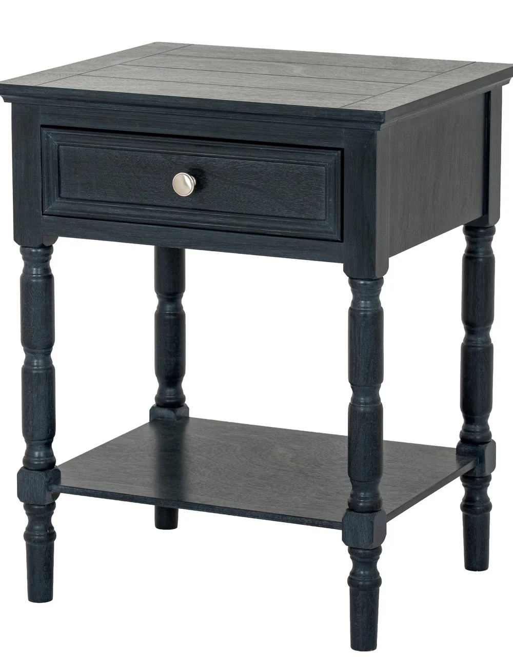 Fern side table in teak wood with natural brown finish