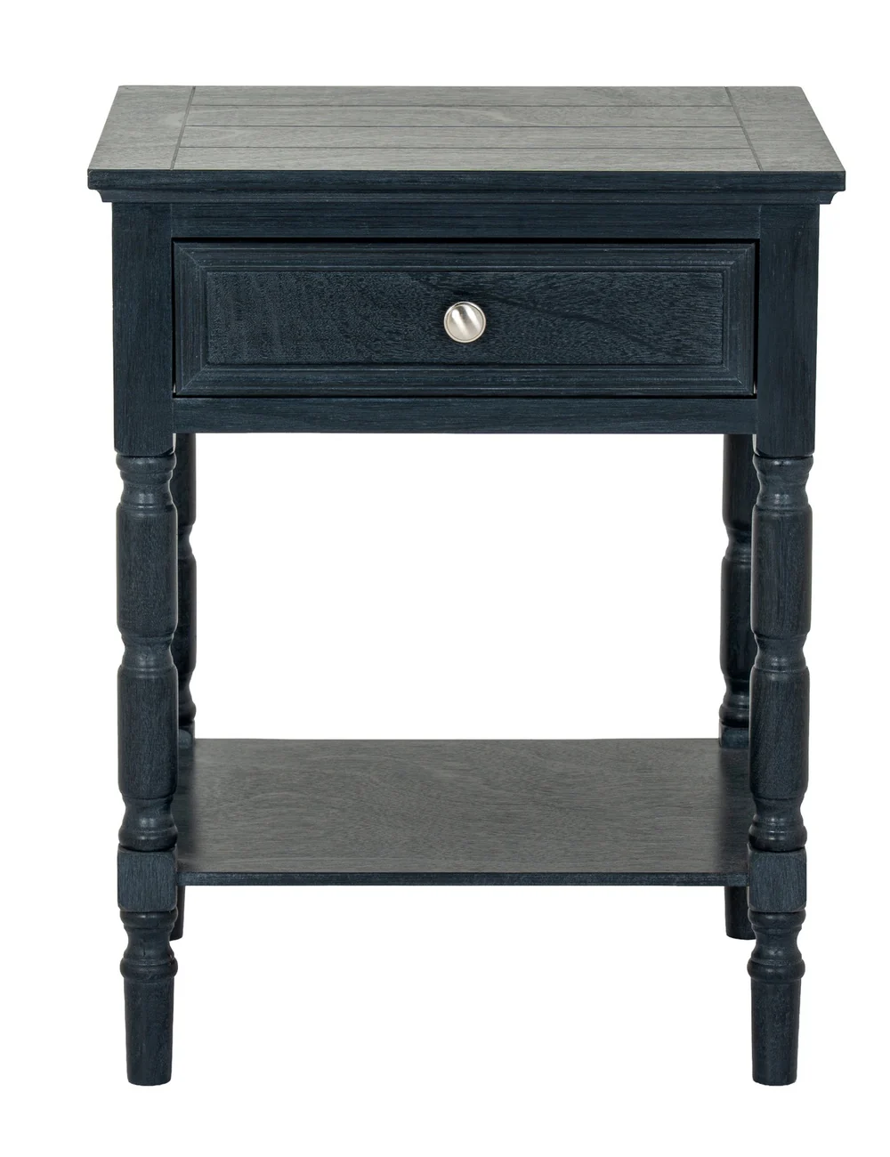 Fern side table in teak wood with natural brown finish