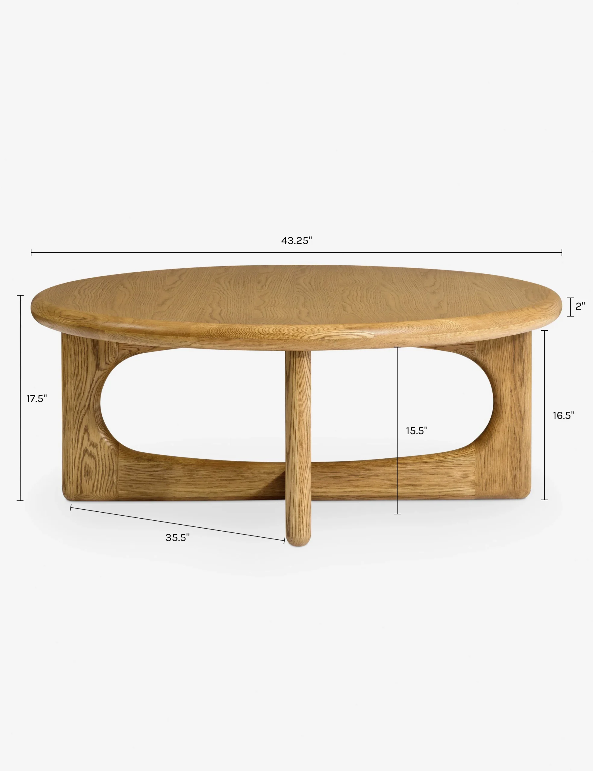 Solstice coffee table in teak wood with natural finish