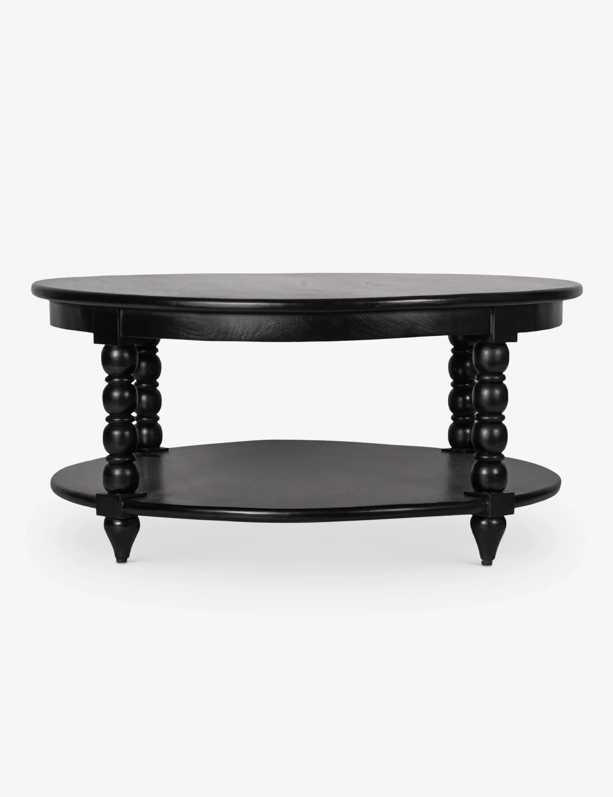 Alder coffee table in teak wood with natural brown finish
