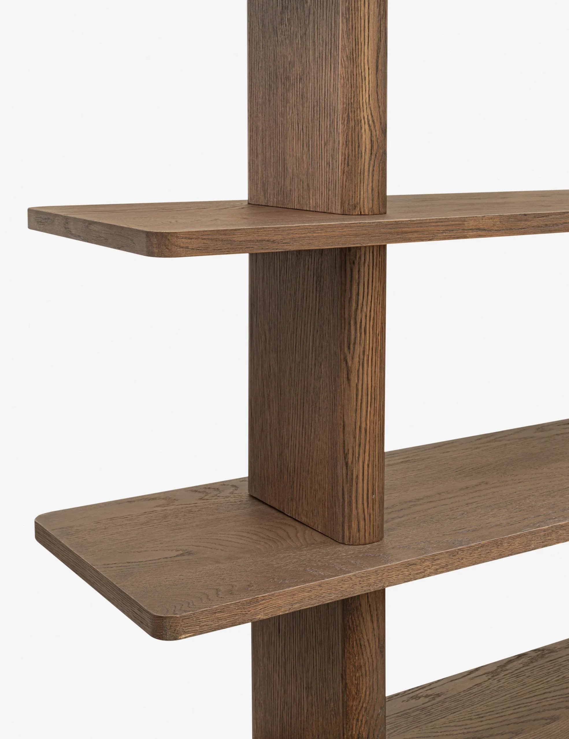 Sylvan bookshelf in teak wood with natural brown finish