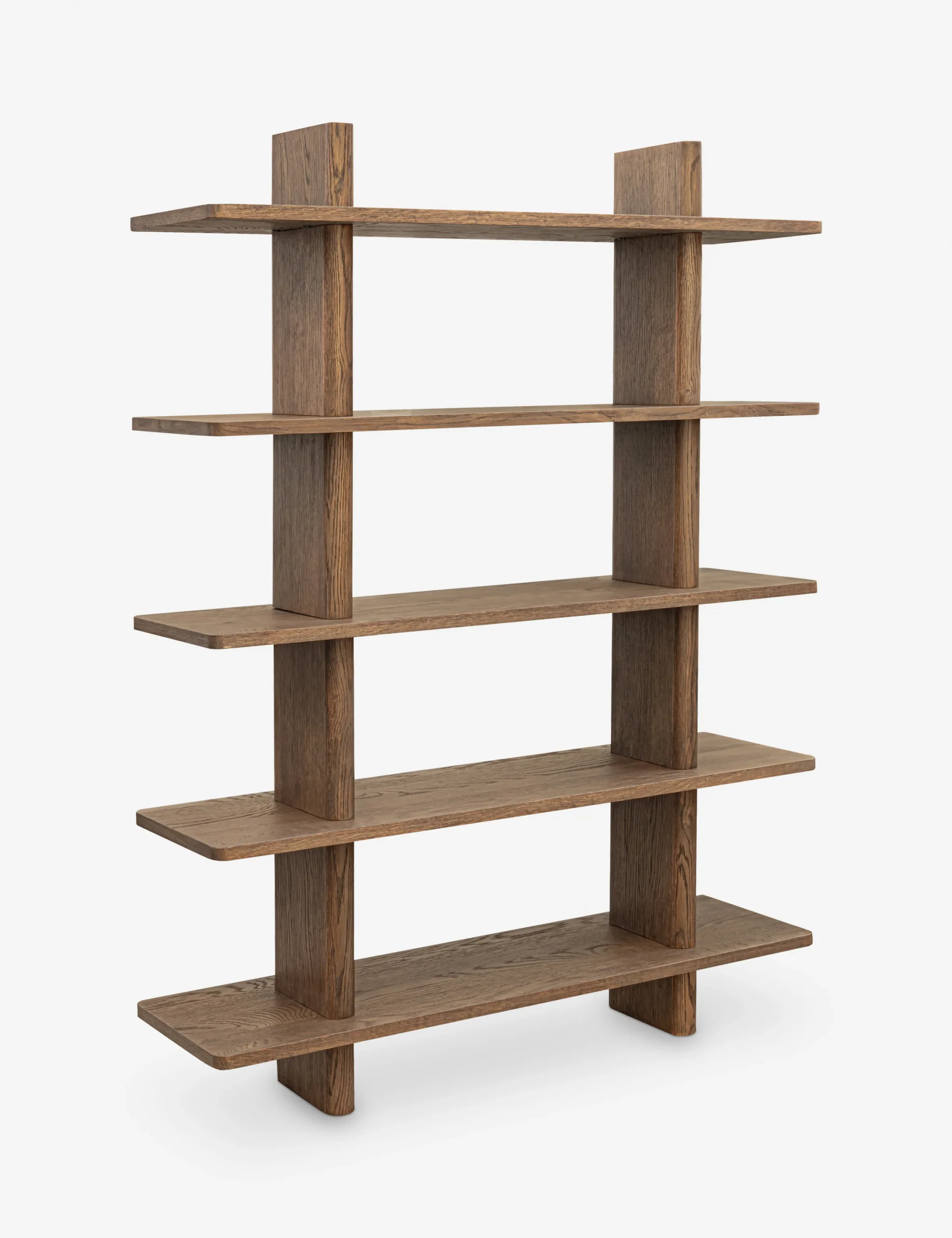 Sylvan bookshelf in teak wood with natural brown finish