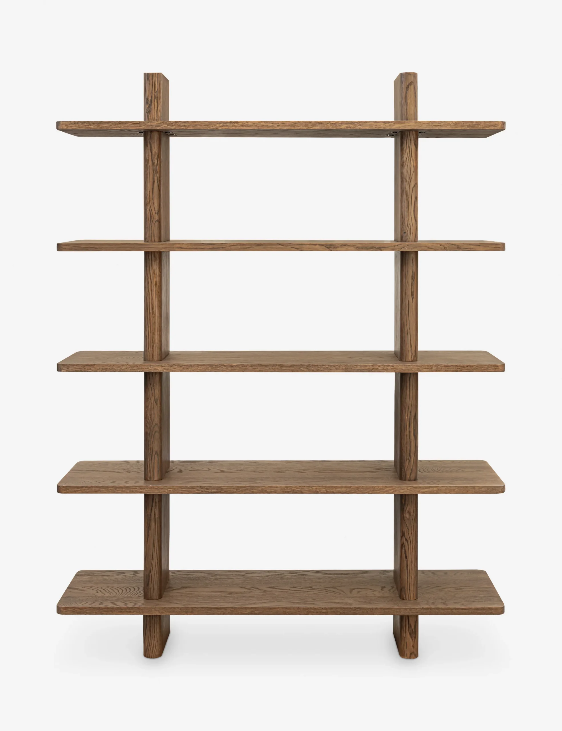 Sylvan bookshelf in teak wood with natural brown finish