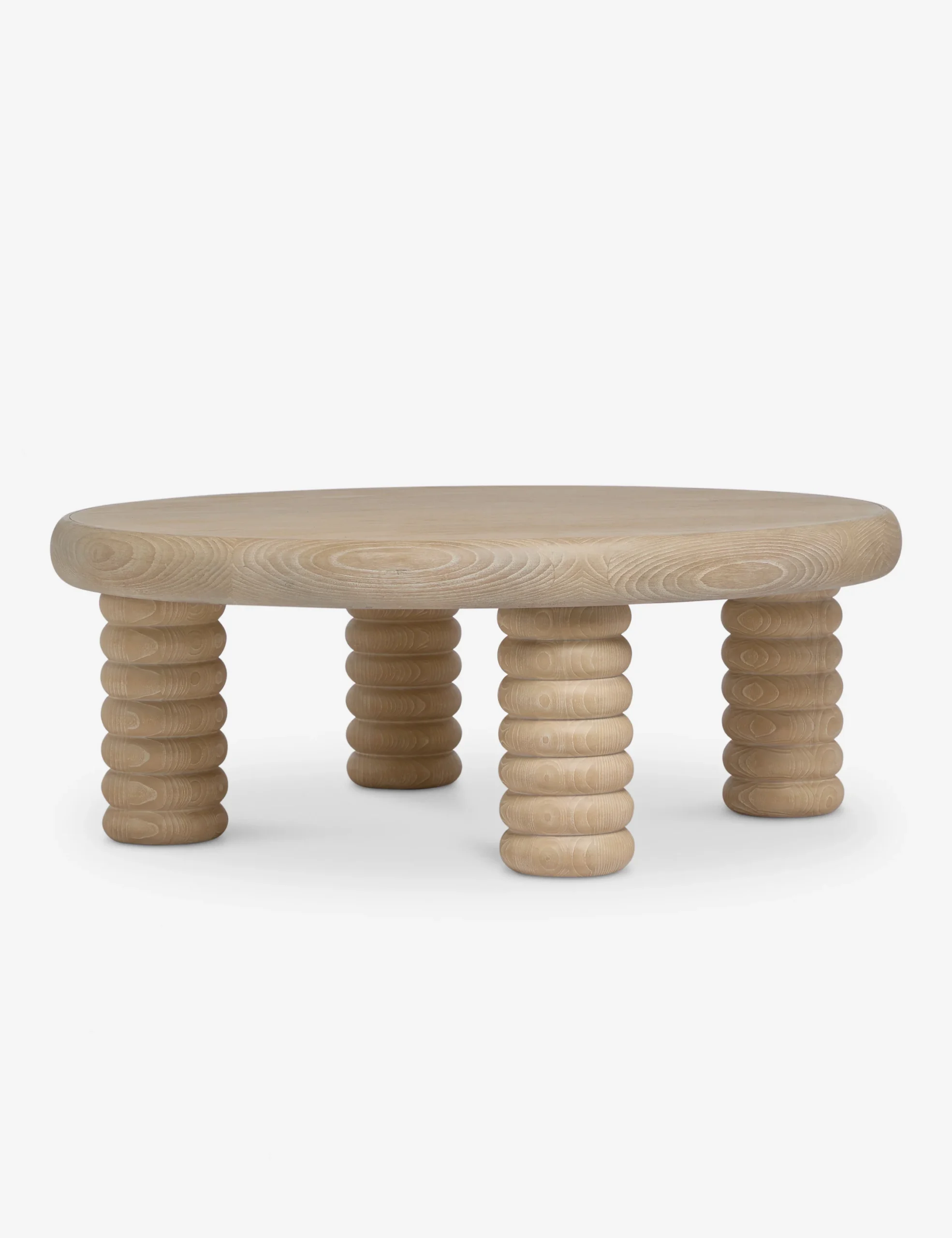Amber coffee table in teak wood with natural finish