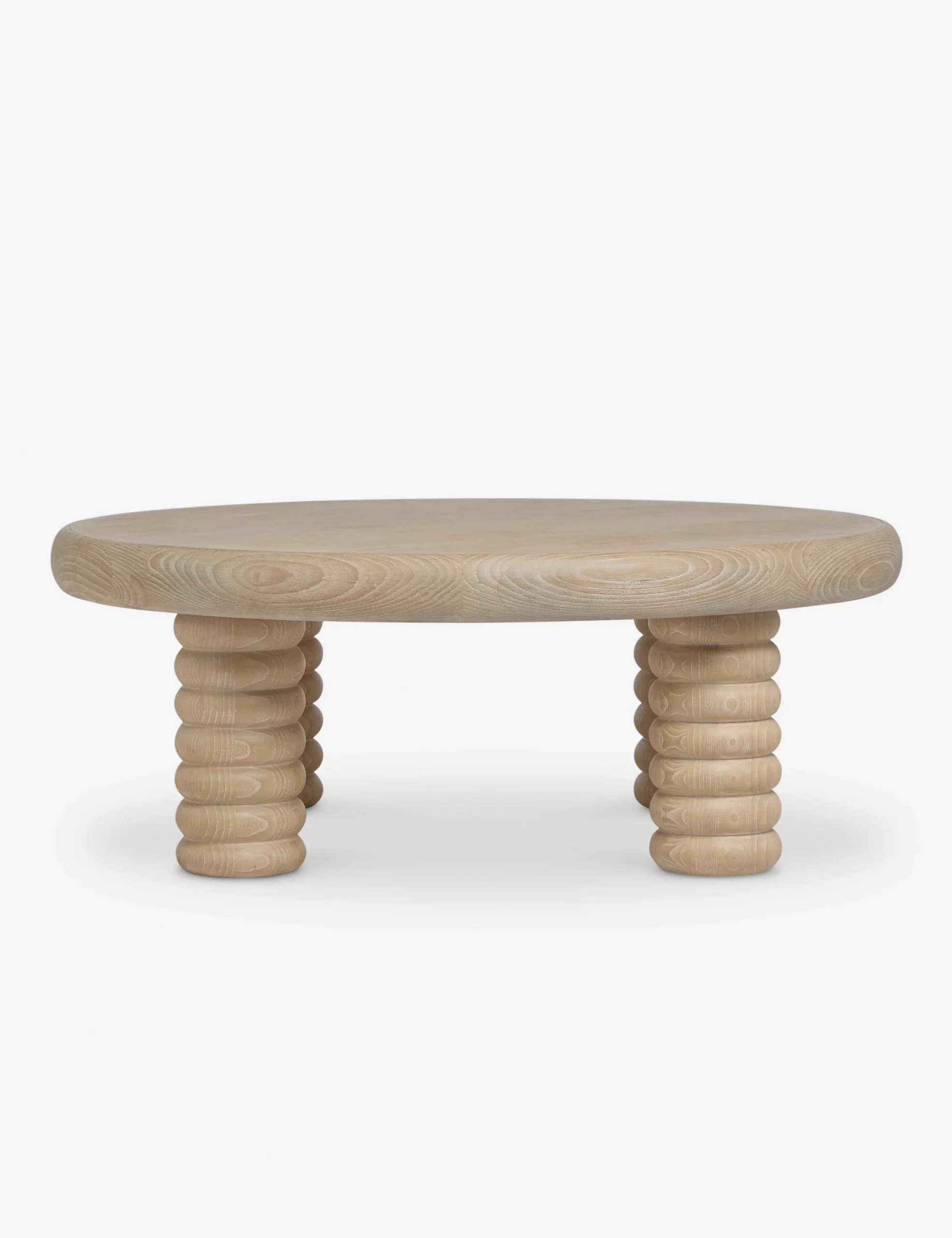 Amber coffee table in teak wood with natural finish