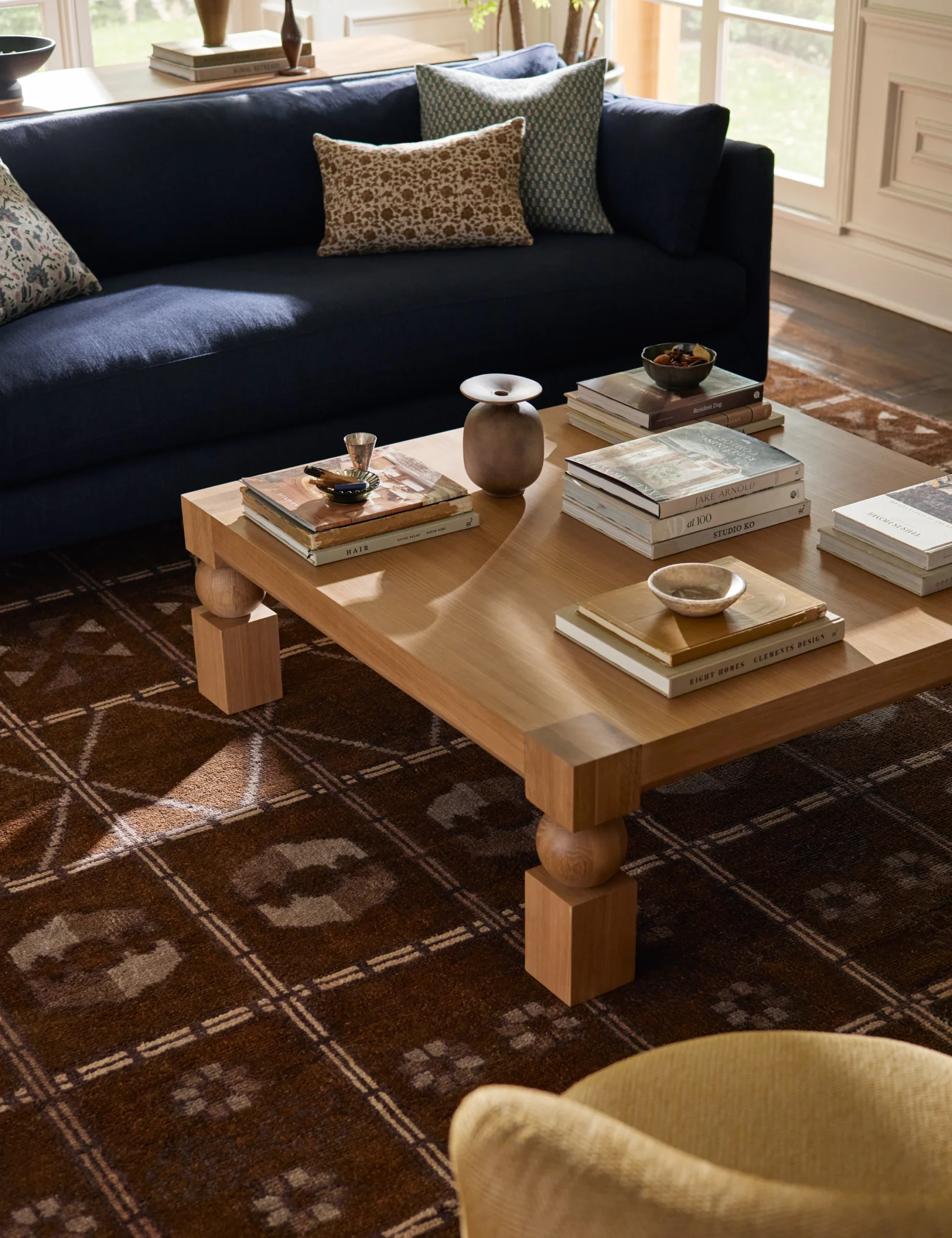 Terra coffee table in teak wood with natural finish Terra coffee table in teak wood with natural finish