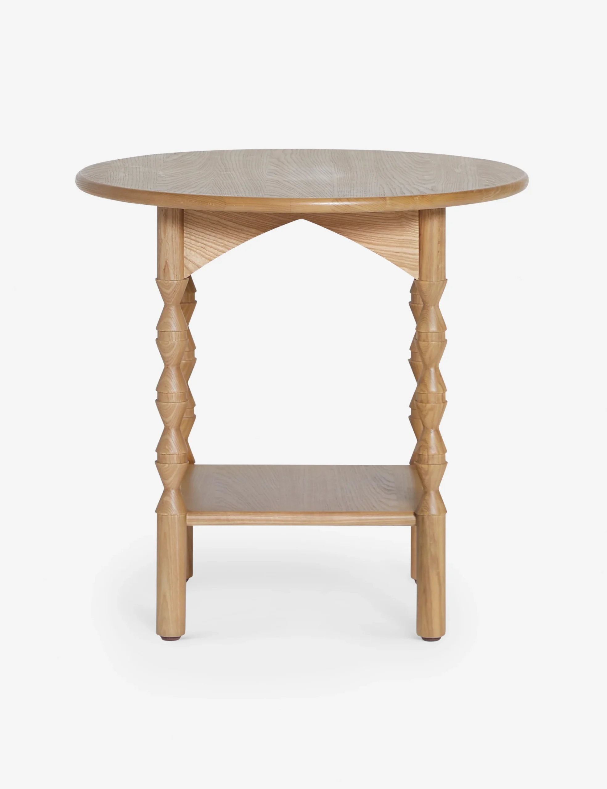 Nook side table in solid teak wood with natural finish