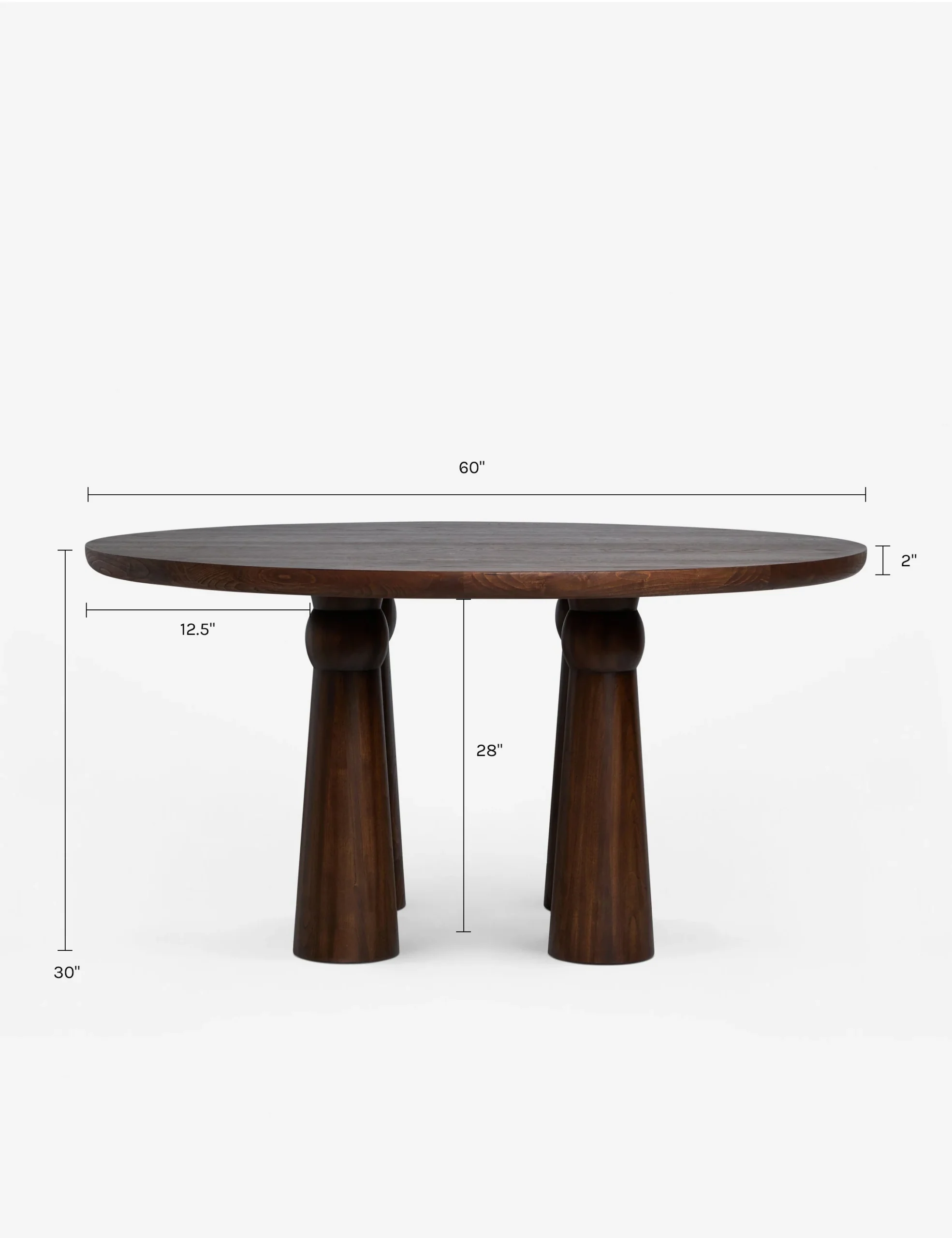 Oren dining set in teak wood with natural brown finish