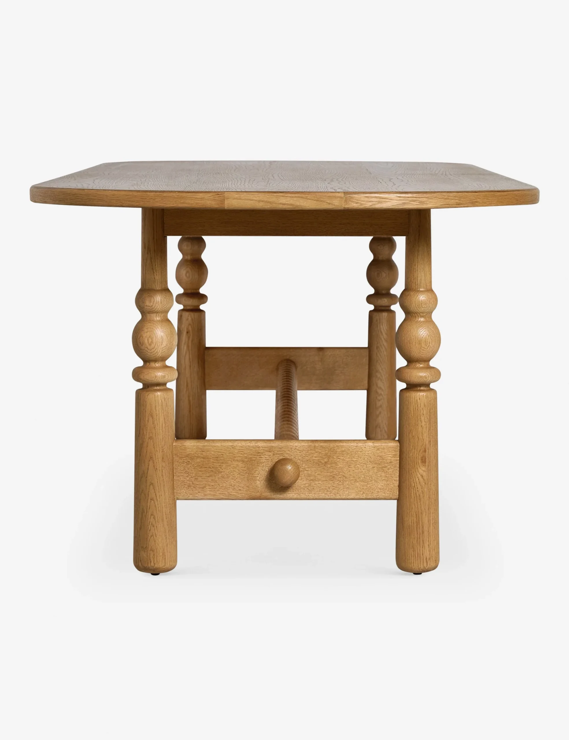 Vano dining set in teak wood with natural finish
