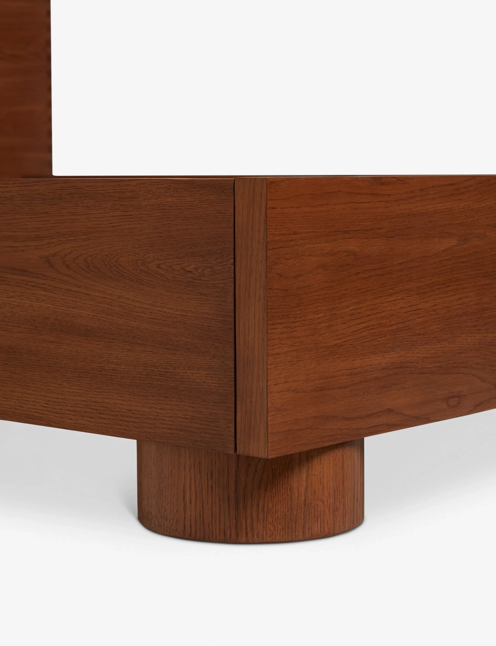 Wooden Orin bed in teak wood with natural brown finish