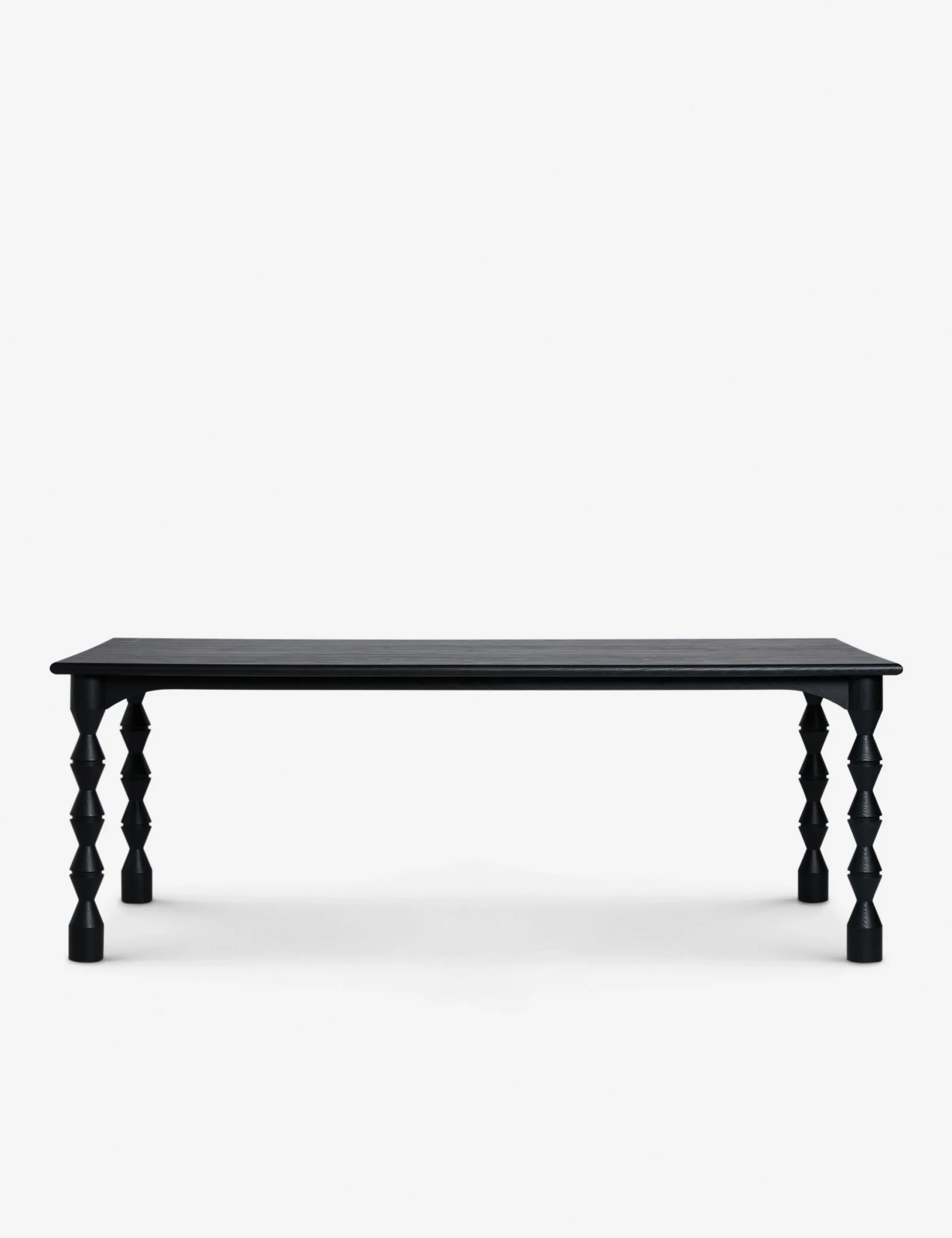 Rova dining set in teak wood with black finish