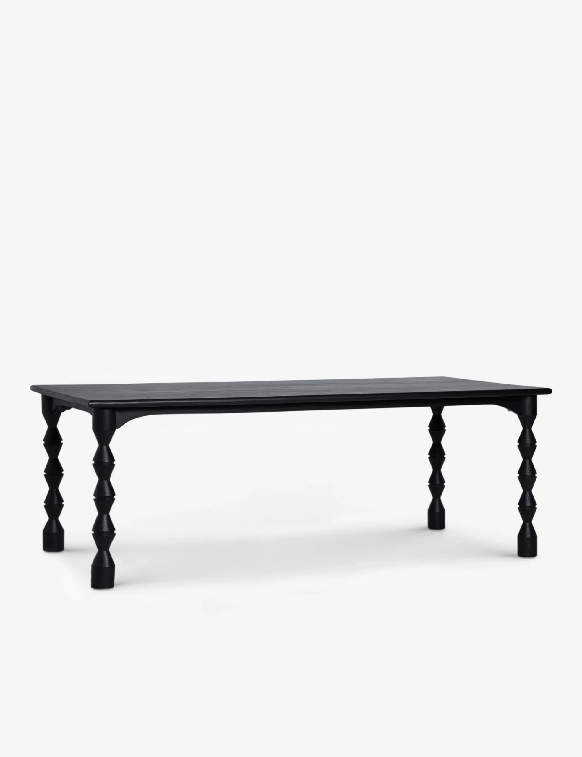 Rova dining set in teak wood with black finish